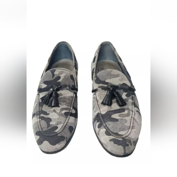 DI MELLA NAPOLI Suede Loafers Men\'s Shoes Size 7.5 Camouflage main image 6